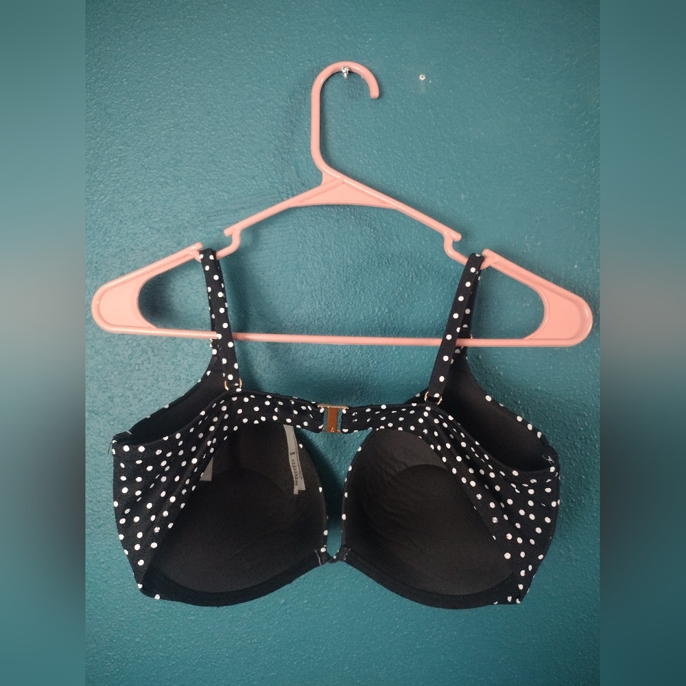 Victoria's Secret Polka Dot Black Push Up Bra - Picture 3 of 5